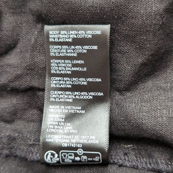 Black linen shorts size L - Picture 5 of 5